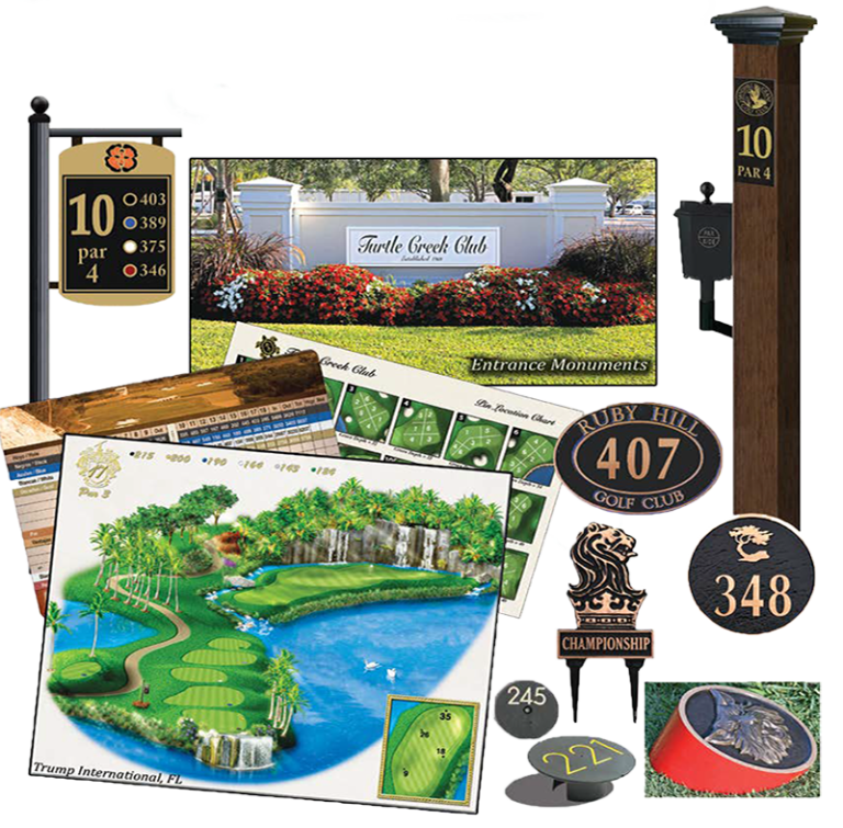 Golf Yardage Markers Golf Sign and Design