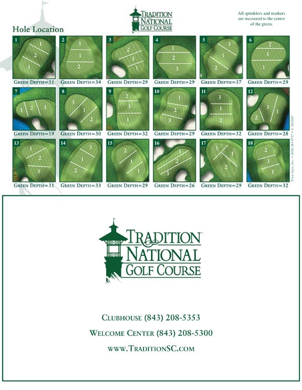 Golf Pin Sheets Golf Sign and Design